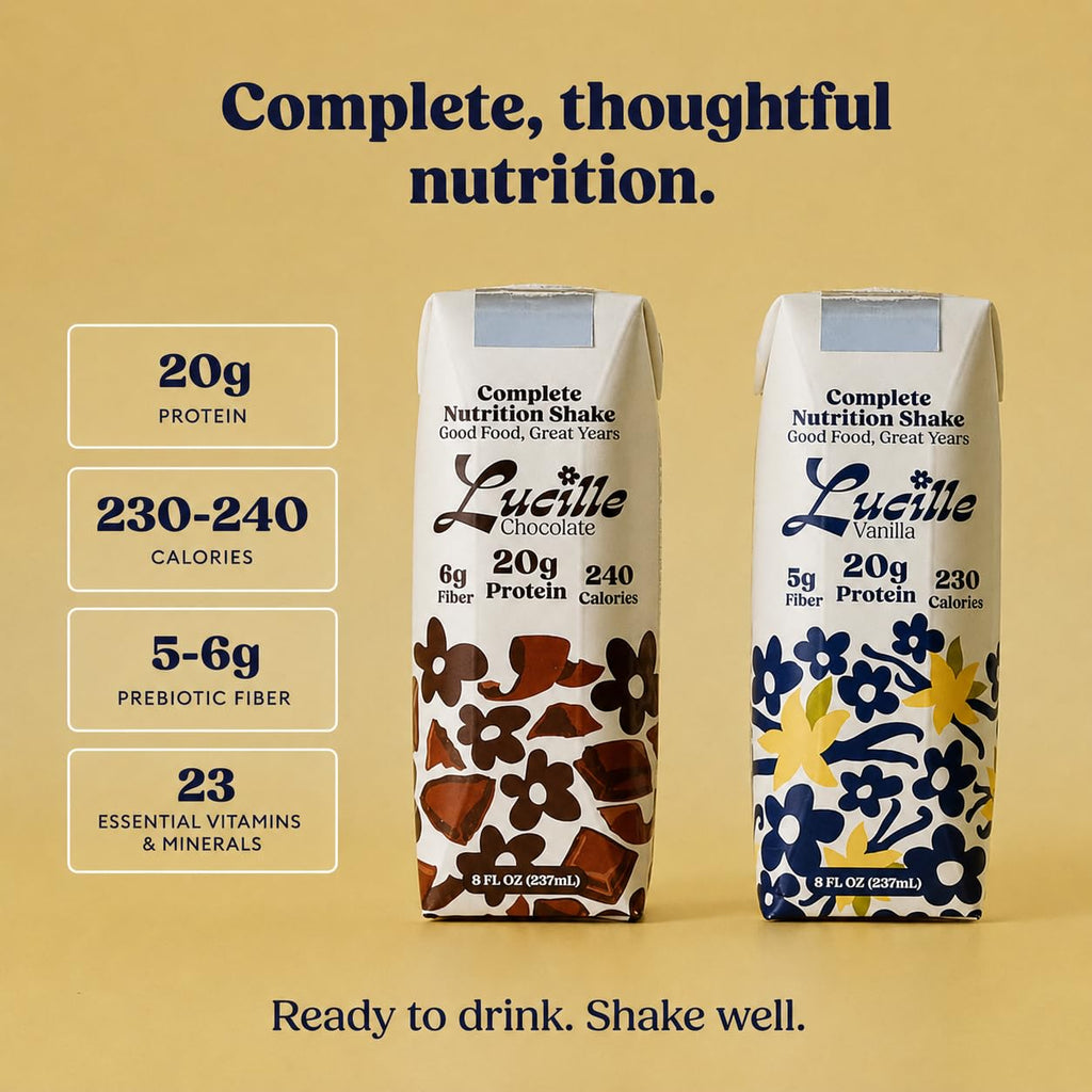 Lucille Meal Replacement Shake for Adults, Vanilla, 8 oz, 24 Pk